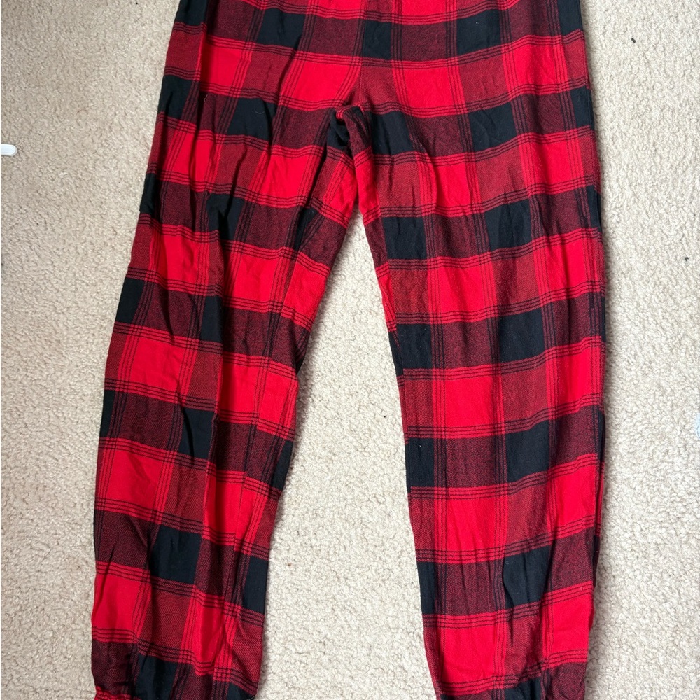 GAP Red and Black Plaid Pants
